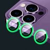Ochranné sklá šošoviek fotoaparátov Luminous glass pre Apple iPhone 15 Pro/15 Pro Max, zelená