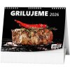 Baloušek Tisk - stolný kalendár Grilujeme 2026, 21 × 15 cm