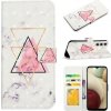 Peňaženkové 3D puzdro na Samsung Galaxy A25 5G - Triangular Marble