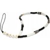 Prívesok na kľúče Guess pendant GUSTBCKH Phone Strap Heishi Beads black and white (GUSTBCKH)