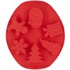 Party Silikónová forma na 6 okrúhlych vianočných koláčikov