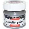 akrylová farba metalická Pentart 50 ml strieborná AKCIA 20% ZDARMA !