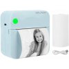 Termosublimačná tlačiareň HELMER Prenosná termo mini tlačiareň TP 01 rozlíšenie tlače 200 dpi Bluetooth (HLMTP01)