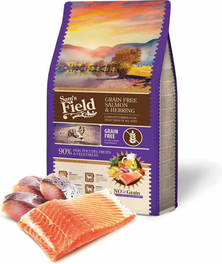 Sam\'s Field Grain Free Salmon & Herring 2,5 kg