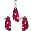 Evolution Group sada šperkov s kryštálmi Swarovski náušnice a prívesok červený 39167.3 cherry