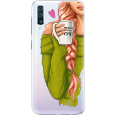 Púzdro iSaprio - My Coffe and Redhead Girl - Samsung Galaxy A50