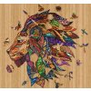 Drevené kreatívne puzzle Kráľ džungle