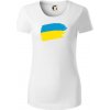 Ukrajina vlajka - Dámske tričko z organickej bavlny Origin (GOTS) - XS ( Biela )