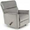 Polohovacie TV kreslo KARIM s funkciou pohupovania — látka, sivá