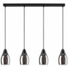 RABALUX 72184 Ilmari závesné svietidlo 4xE27 čierna, dymová