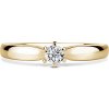 Florence | Zásnubný prsteň so stredovým diamantom 0.180ct, žlté zlato 51
