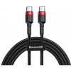 Dátový kábel Baseus Cafule USB-C PD2.0 1m 60W (20V 3A) čierno-červený
