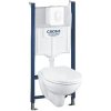 Grohe Solido - Set predstenovej inštalácie, klozetu a dosky softclose, tlačidlo Skate Air, alpská biela 39116000