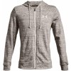 Pánska funkčná rozopínací mikina Under Armour RIVAL TERRY LC FZ biela 1370409-112 - S