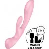 Satisfyer Triple Oh (Pink), rabbit vibrátor a masážna hlavica