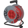 EMOS Predlžovací kábel na bubne 20 m / 4 zásuvky / červený / PVC / 230 V / 1 mm2 P19420
