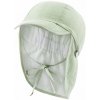 STERNTALER Čiapka so šiltom a ochranou krku na zaväzovanie s UV filtrom 30 zelená chlapec-47 cm-9-12