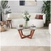 Asir Konferenčný stolík LOTUS 35x75 cm hnedá/číra AS1594 + záruka 3 roky zadarmo