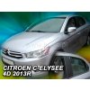 Deflektory na Citroen C-Elysée, 4-dverová (+zadné), r.v.: 2013 -