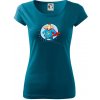 Ocko superman - dievča a dievča - Dámske tričko Pure - 2XL ( Petrolejová )