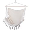 Verk 01432 Závesné hojdacie kreslo so strapcami - béžové