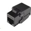 Solarix Samorezný keystone CAT5E UTP RJ45 čierny SXKJ-5E-UTP-BK-SA
