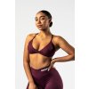 Nebbia Športová podprsenka so strednou podporou TWIST-KNOT 423 - DARK RED - L
