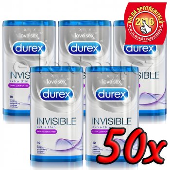 Durex Invisible Extra Lubricated 50ks