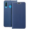 Puzdro Luna Book Carbon Huawei P30 Lite - modré