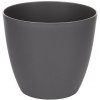 Plastkon Ella Mat dekoračný kvetináč antracitová, 13cm