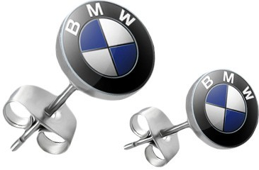 Šperky eshop Okrúhle oceľové náušnice tmavomodré logo BMW AA17.27 od 1,8 €  - Heureka.sk