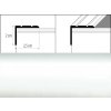 Prechodové lišty A36 - SCHODOVÉ šírka 2,5 x výška 2 x dĺžka 270 cm - biela
