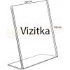 Plexi stojánek L vizitka na výšku - Vizitka - 90 x 60 mm - 1 ks