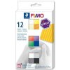 Modelovacia hmota, sada, 12x25 g, na vypálenie, FIMO 
