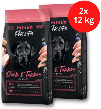 Fitmin Dog For Life Duck & Rice 2 x 12 kg