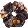 Gumička Scrunchie bavlnená farebná Classic tmavo modro-farebná