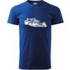 Formula v závode - Klasické pánske tričko vyššej gramáže - S ( Kráľovská modrá )