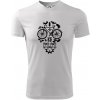 Bike lebka - Pánske tričko Fantasy športové - 2XL ( Biela )