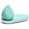 Prikladací vibrátor Biird Evii Mint Green, silikónový vibrátor s nabíjacou stanicou