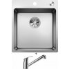 Blanco ANDANO 400-IF/A nerez hodvábny lesk s excentrom PushControl 525244 + Blanco DARAS-S chróm 517731