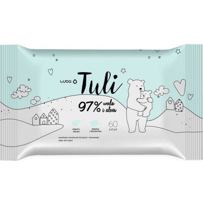 Luba Tuli Vlhčené utierky pre deti 97% voda a aloe 60 ks