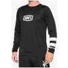 100% SPEEDLAB Cyklistický dres s dlhým rukávom letný - R-CORE - čierna/biela