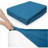 Prestieradlo Łóżkoholicy modré s gumou jersey 160x200 cm