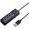 Orico Hub USB to 4x USB 3.0, 5 Gbps, 0.15m (Black)