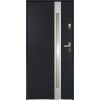 O.K. DOORS Oceľové vchodové dvere TEMIDAS INOX P55 antracitové 90 Ľ