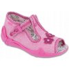 Befado detské sandále tkanina ružová veľkosť 25