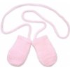 Baby Nellys Zimné pletené dojčenské rukavičky - sv. ružové Velikost koj. oblečení: 56-68 (0-6 m)