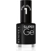 Rimmel Super Gel gélový lak na nechty bez použitia UV/LED lampy odtieň 070 Black Obsession 12 ml