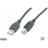 Digitus USB kábel A/samec na B-samec, 2x tienený, čierny, 3m (AK-300102-030-S)