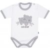 Dojčenské bavlnené body s krátkym rukávom New Baby Cute Bear, veľ. 80 (9-12m)